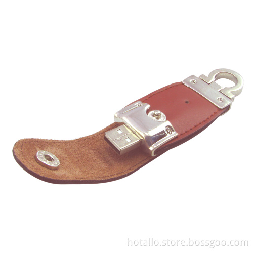 Leather USB Flash Drive USB Memory with Free Logo